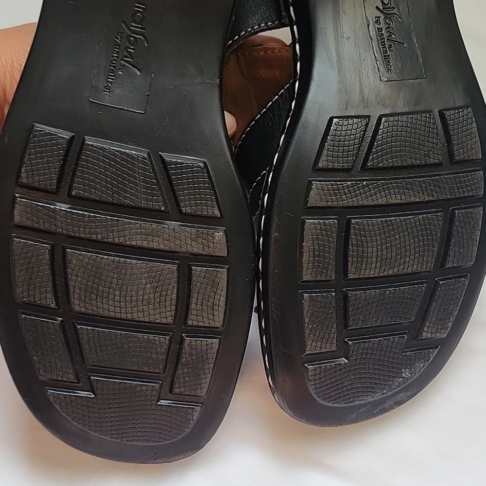 NATURALIZER Natural Soul. Sandal Black Leather. Size 6.5 - Picture 14 of 17